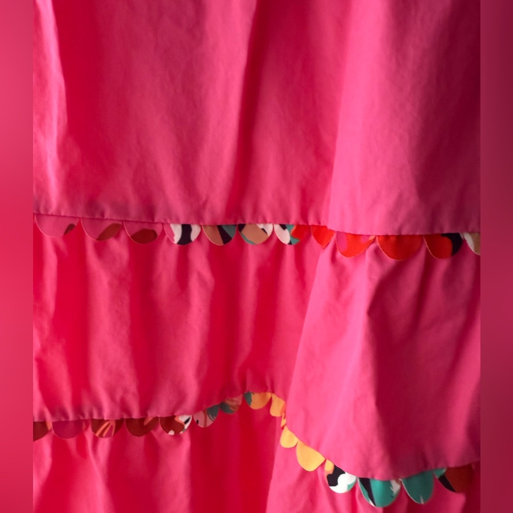 *read description* EUC Crosby Holden Pink Tiered Scallop Detail Mini Dress - Picture 4 of 6
